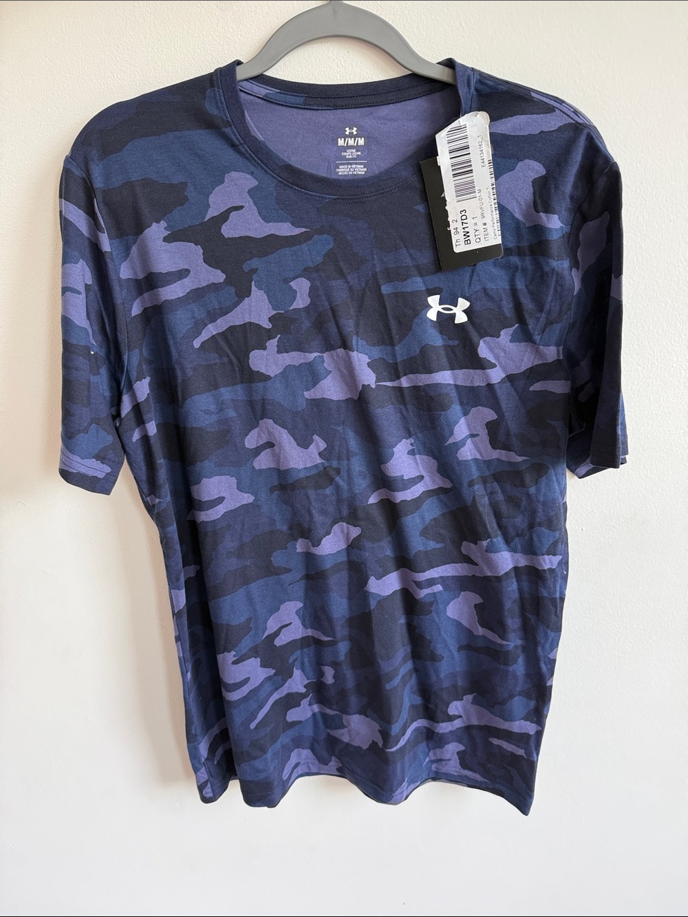 Under Armour Men’s Navy and Purple Camo Short Sleeve Tee